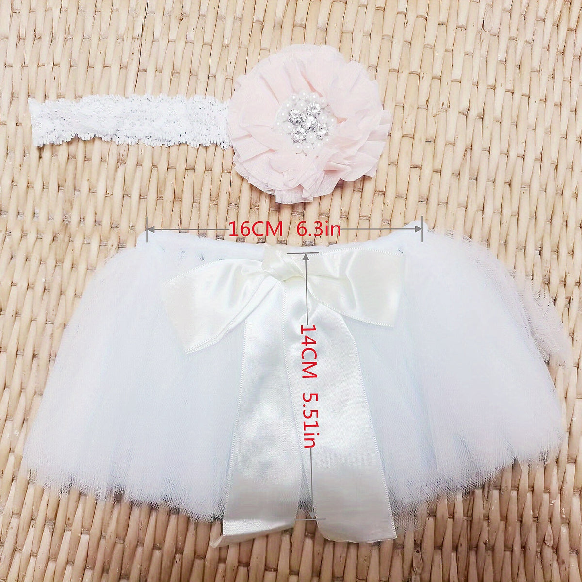 Infant Baby Girls Tutu Skirt & Headband Set for Photoshoots