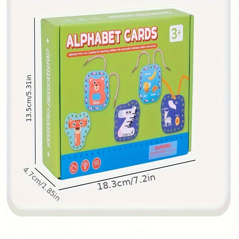 Alphabet Beading Game for Kids' Fine Motor Skills