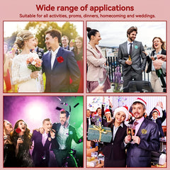 HAOSHICS 3Pcs Artificial Rose Flower Pins For Men Groom Suit Lapel