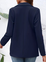  Blazer Open Front Lapel Collar Work Office Blazer