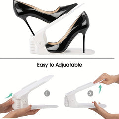 Adjustable Shoe Slot Organizer Double Layer Shoe Rack Space Saving Shoe Holder