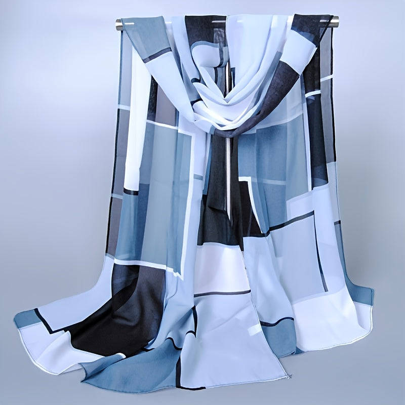 Chiffon Geometric Square Scarf Women's Shawl