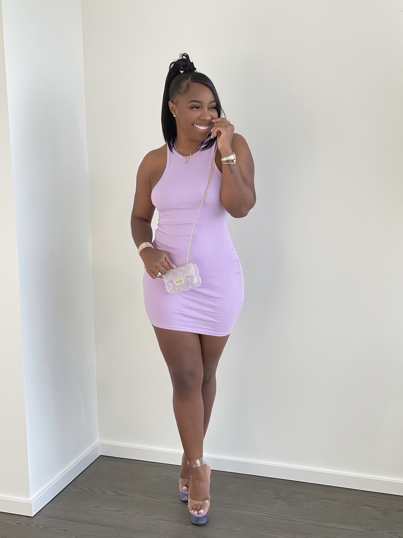 Sleeveless Bodycon Dress Sexy Bag Hip Ruffled Slim Dress