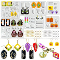 86Pcs DIY Jewelry Earrings Pendant Making Silicone Molds Kit
