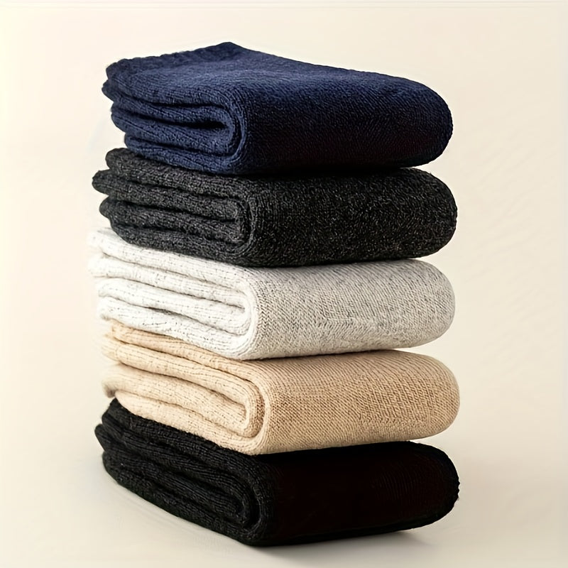 Casual Plus Velvet Thick Warm Cotton Mid-calf Socks