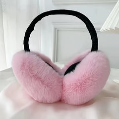 Women's Polyester Fleece Winter Earmuffs Foldable & Adjustable Hand Wash