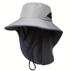 Men's Sun Hat with Face Shield UV Protection Large Brim Fisherman Hat
