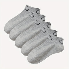 Letter Print Sports Short Socks Women's Stockings