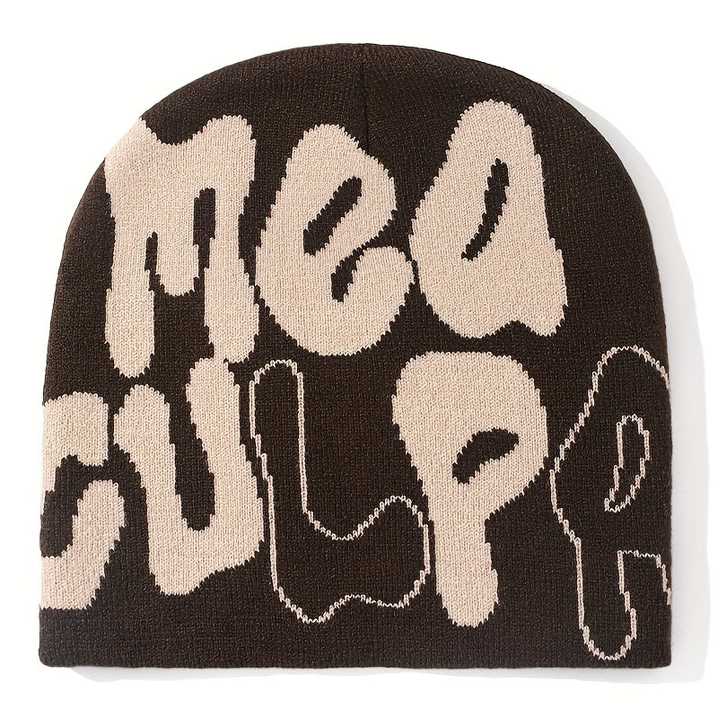 Unisex Hip Hop Knit Beanie Cap Men's Candy Y2K Thermal Hat