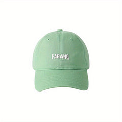 Letter Patch Baseball Cap Mint Green Lightweight Casual Sun Hat