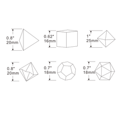 7pcs Stone Style Dice Board Game Dice Polyhedral RPG Dice