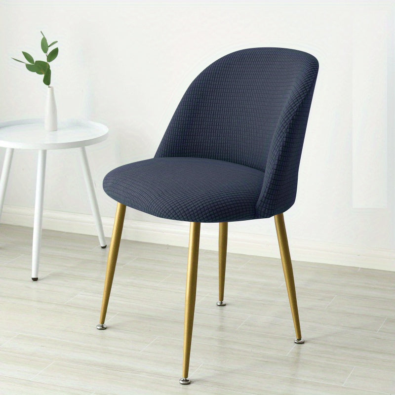 Polar Fleece Low Back Dining Chair Cover Elastic Stretch Protective Cover