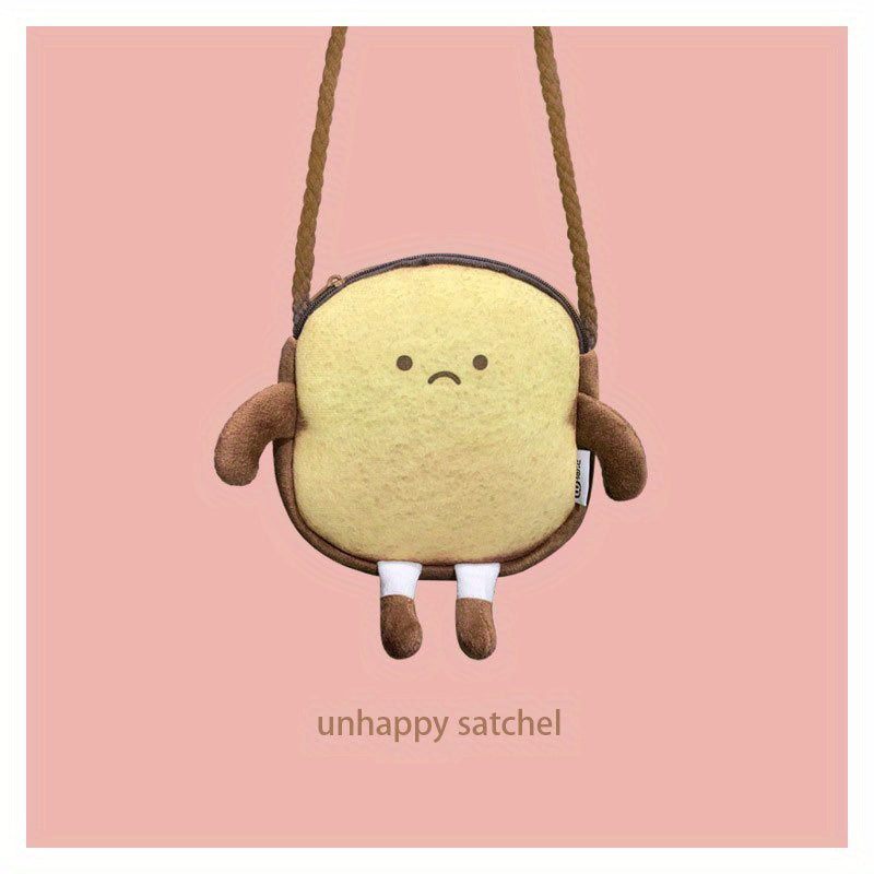 Cartoon Bread Shape Tote Bag Shoulder Bag for Students