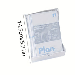 40 Pages Mini Pocket Loose Leaf Binder Notebook Student Planner Stationery