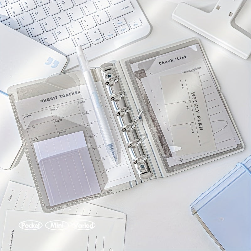 40 Pages Mini Pocket Loose Leaf Binder Notebook Student Planner Stationery