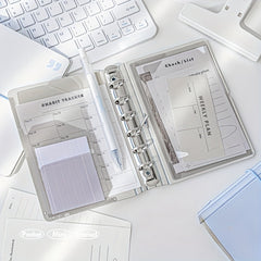 40 Pages Mini Pocket Loose Leaf Binder Notebook Student Planner Stationery