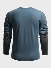 Men's Quick Dry Long Sleeve Tee For Running Gym