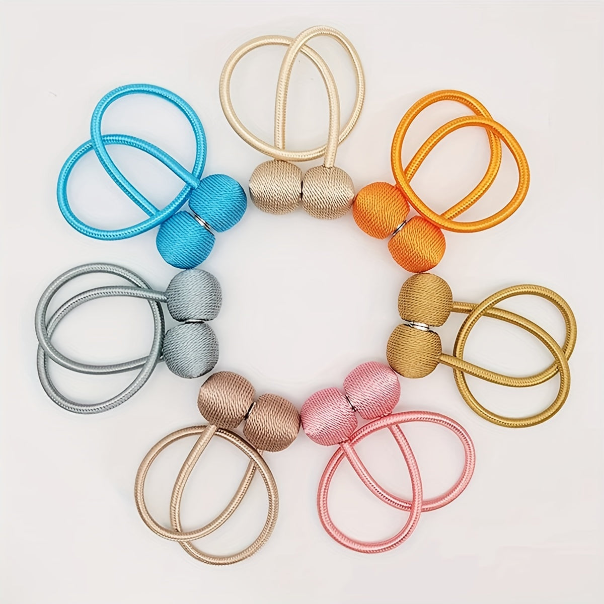 2pc Magnetic Decorative Binding Rope Magnetic Buckle Curtain Tieback