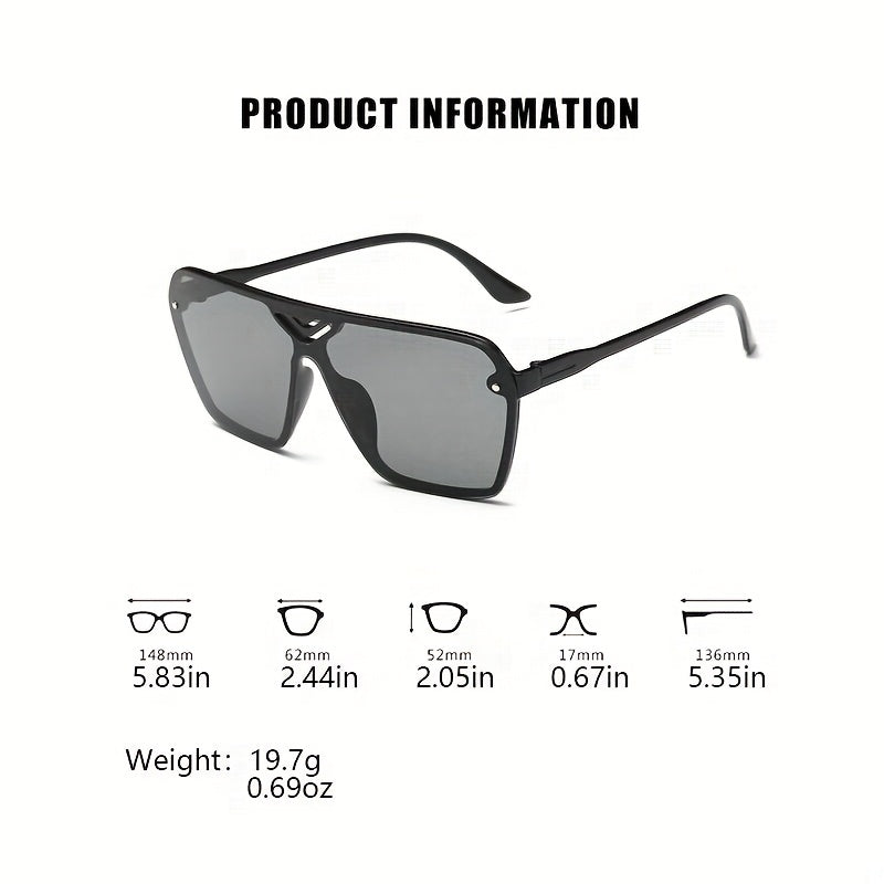 Photochromic One-piece Sunglasses for Women Men Drivers Outdoor UV400 Sun Shades