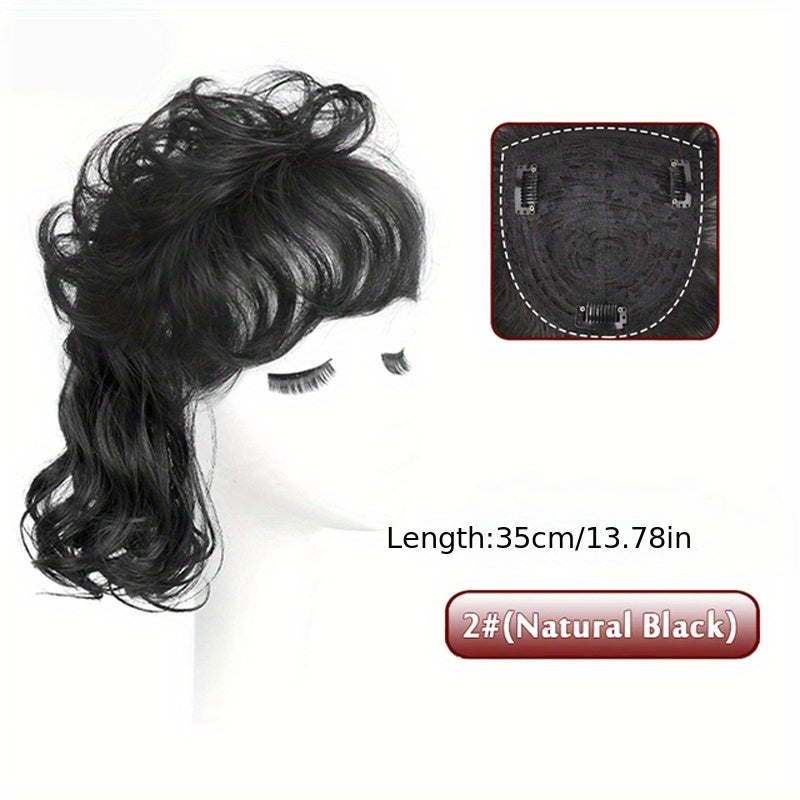 Wavy Curly Hairpieces Clip In Hair Extension Natural Brown