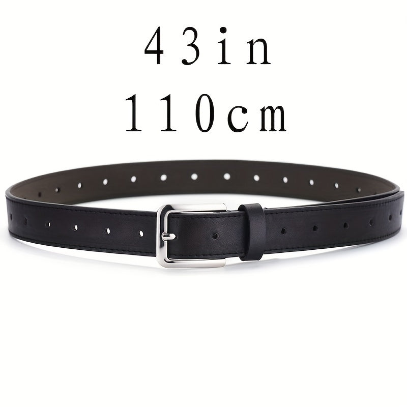 1pc Hollow Pin Buckle Belt No Punching Needed