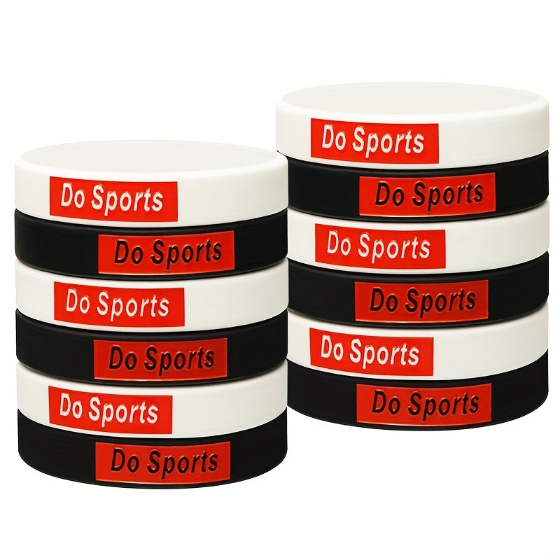 2pcs Silicone Sports Bracelet for Active Lifestyles - Comfortable Wristband