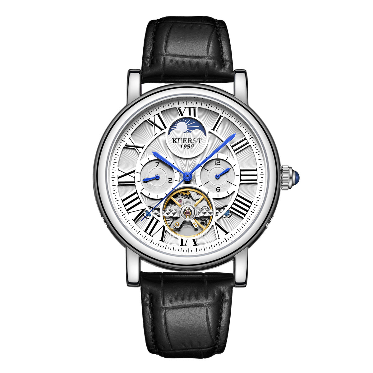 KUERST Teen Watch Automatic Mechanical Waterproof Fly Wheel Watch