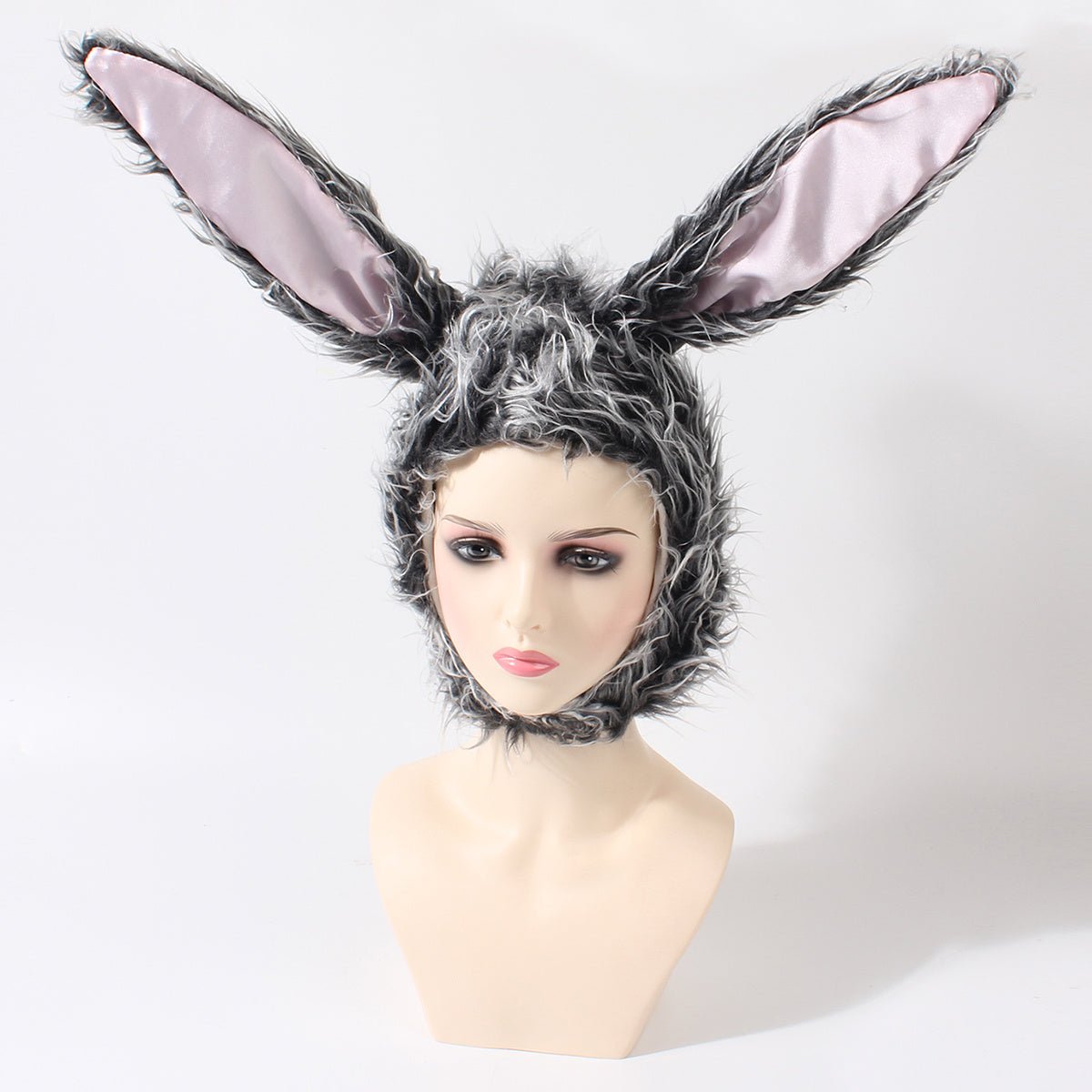 Plush Bunny Ears Hat for Women - Warm Ear Protection
