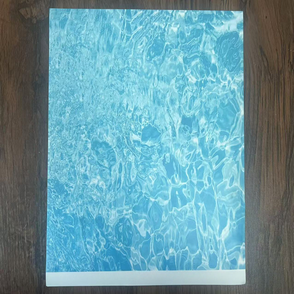 1pc Ripple Water Effect Paper with Adhesive Backing for Dollhouse Decor
