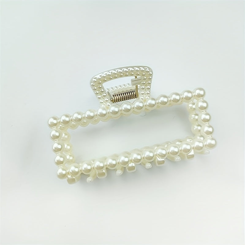 Faux Pearl Large Hair Clip Ponytail Holder Head Jewelry Hair Accessories