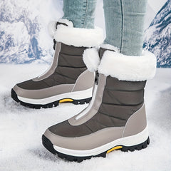 Women's Warm Snow Boots - Non-slip Medium Tube Winter Boots