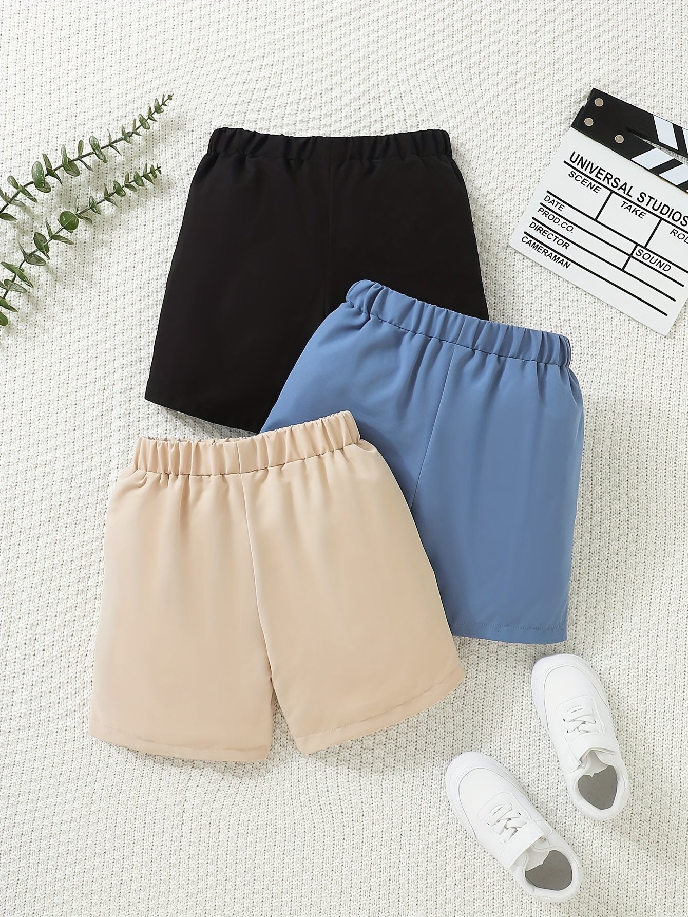 3pcs Boys Letter Print Shorts Quick Drying for Summer