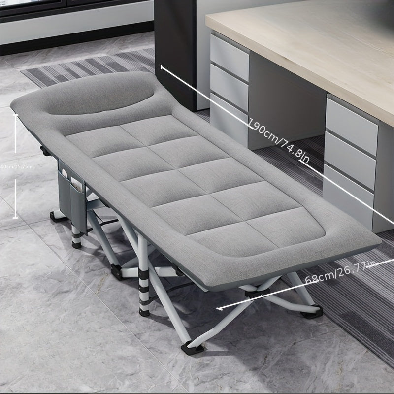 Outdoor Folding Bed Cushioned Folding Bed For Office Nap Camping