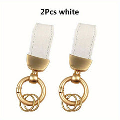 2pcs Leather Car Keychains for Girls, Bags Decorations