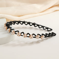 Vintage Rhinestone Hair Clip Clasp Stretchy Hair Hoop Gift