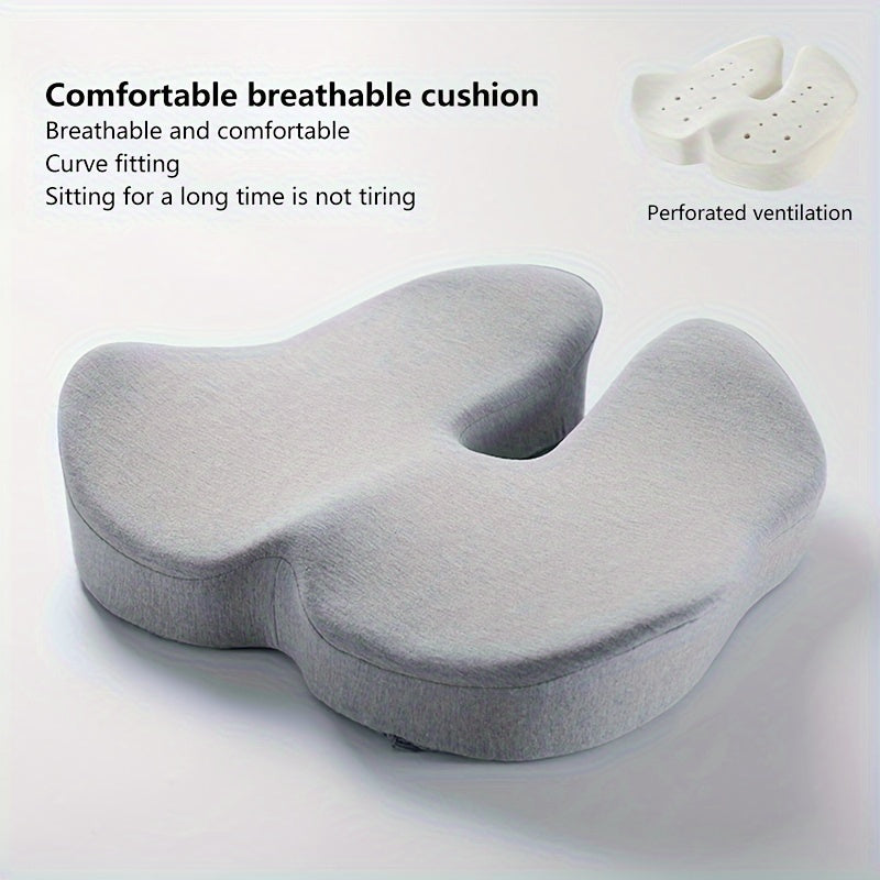 1pc Car Cushion Height Increasing Driving Lumbar Cushion Grey