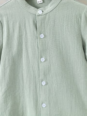 Boys Plain Shirt Short Sleeve Tops For Kids Summer