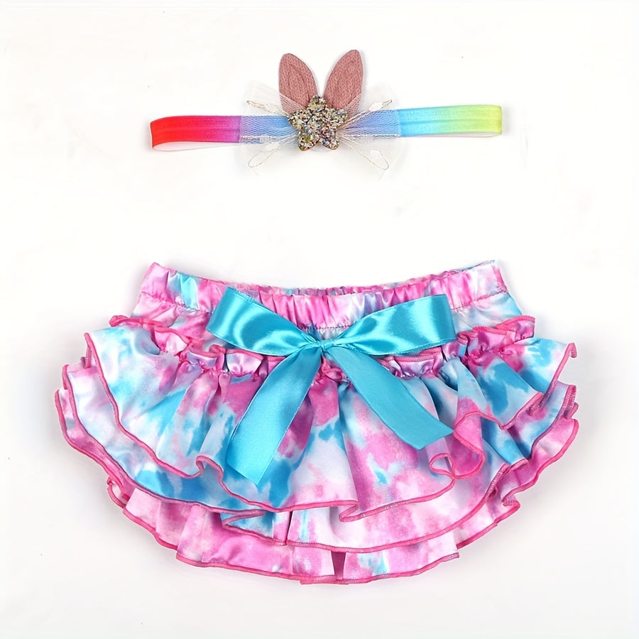 Baby Shorts Ruffles Satin PP Pants Set Newborn Photography Props