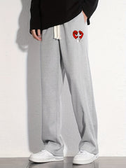 Funny Cartoon Heart Graphic Print Men's Sweatpants