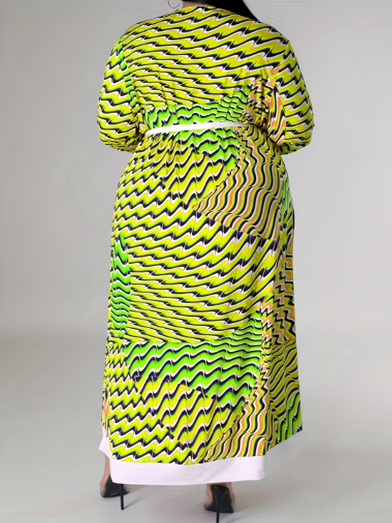  Colorblock Striped Cardigan & Jumpsuit Set