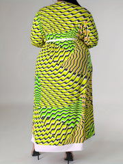  Colorblock Striped Cardigan & Jumpsuit Set