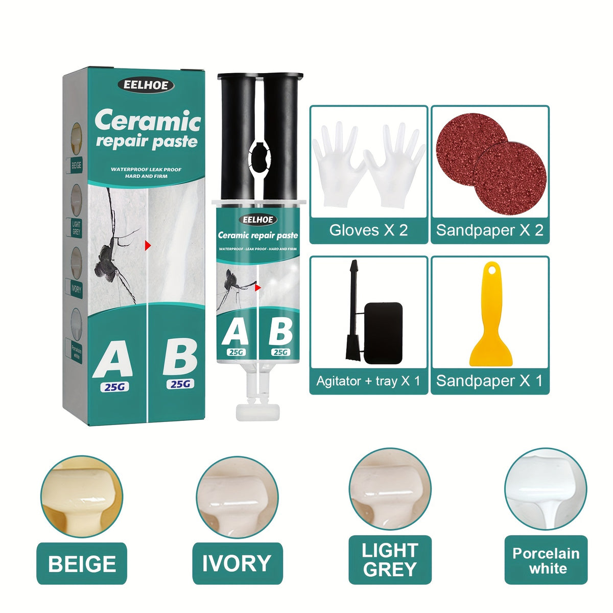 Ceramic Tile Repair AB Adhesive Set Metal Ceramic Tile Filling Crack Clogging