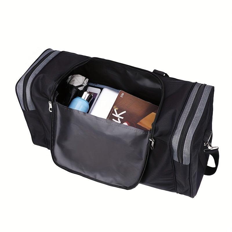 Large Capacity Weekender Tote Bag Nylon Lightweight Luggage Bag