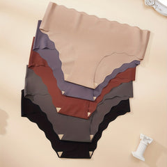 5 Seamless Solid Briefs Comfy & Breathable Panties Women's Lingerie