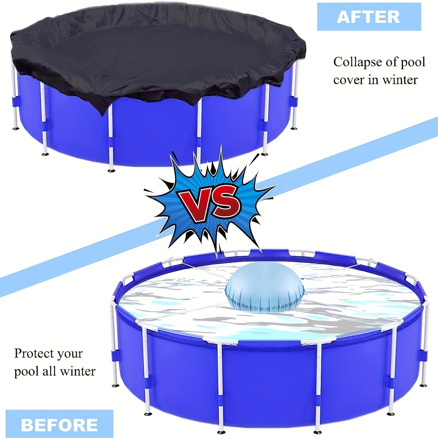 Winter Pool Air Pillows 2pcs 121 Dia Kit Ropes Ice Equalizer Support