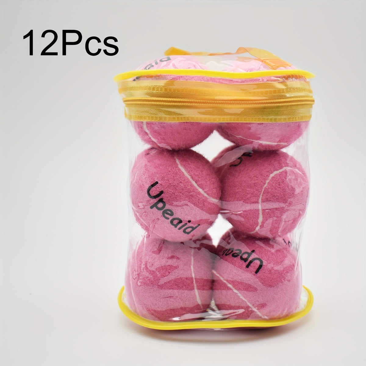 12pcs Durable Rubber Tennis Balls for Practice and Training