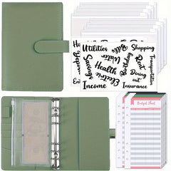 23pcs Budget Planner Binder Zipper Envelopes Macaron Cover Money Organizer