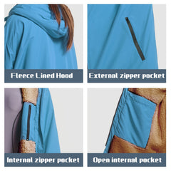 Mutao Waterproof Changing Robe with Fleece Lining and Hood
