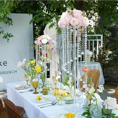 Clear Acrylic Flower Arrangement Table Centerpiece for Events