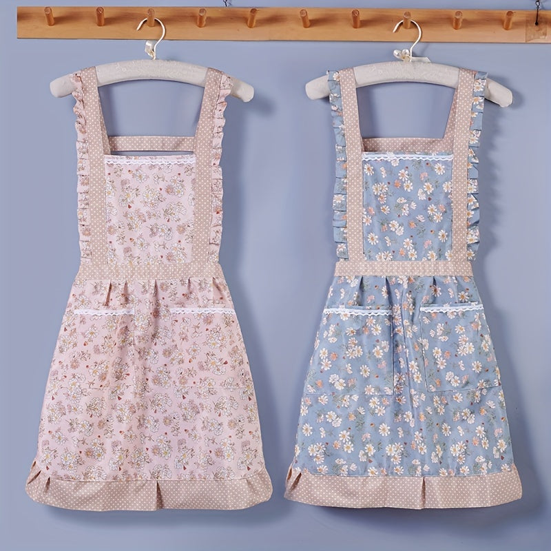 Polyester Aprons Cooking Kitchen Apron With Pockets Men Women